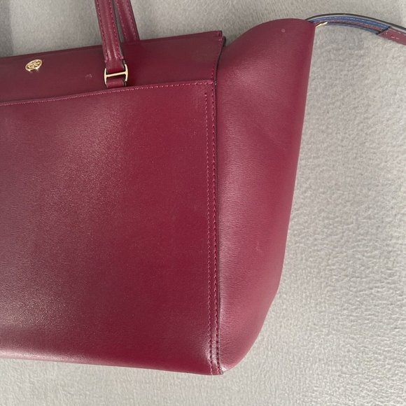 Tory Burch Women's Parker Tote Bag Imperial Garnet/Midnight Swim 37169 639 - Picture 4 of 15